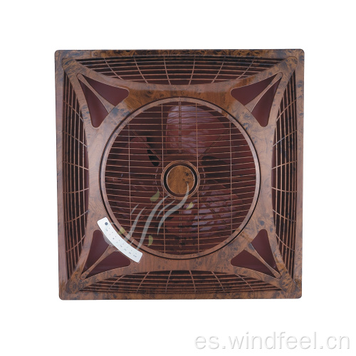Ventilador de techo falso de 14 pulgadas 60 * 60 cm con ventilador de caja montado en el techo con control remoto de luz de 3 velocidades